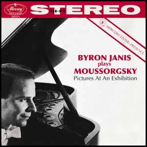 Mussorgsky: Pictures At An Exhibition on Byron Janis artistin vinyyli LP-levy.