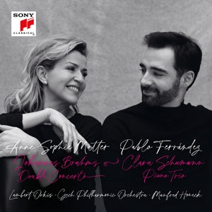 Brahms: Double Concerto & C. Schumann: Piano Trio on Anne-Sophie Mutter & Pablo Ferrández artistien vinyyli LP-levy.