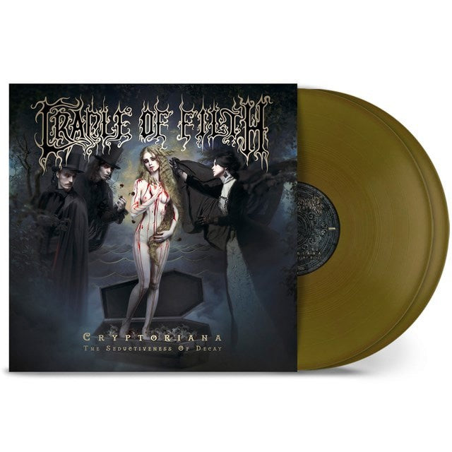 Cryptoriana - The Seductiveness Of Decay on Cradle Of Filth bändin vinyyli LP-levy.