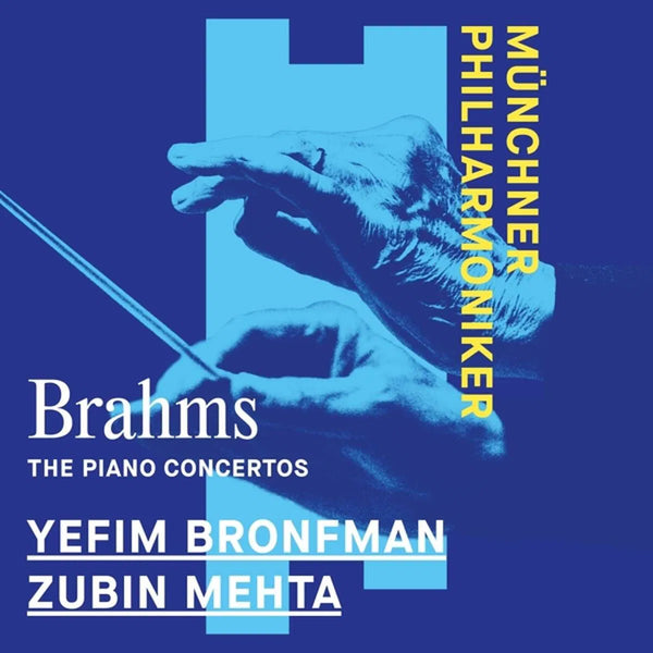 Brahms: The Piano Concertos on Münchner Philharmoniker, Zubin Mehta, & Yefim Bronfman orkesterin vinyyli LP-levy.