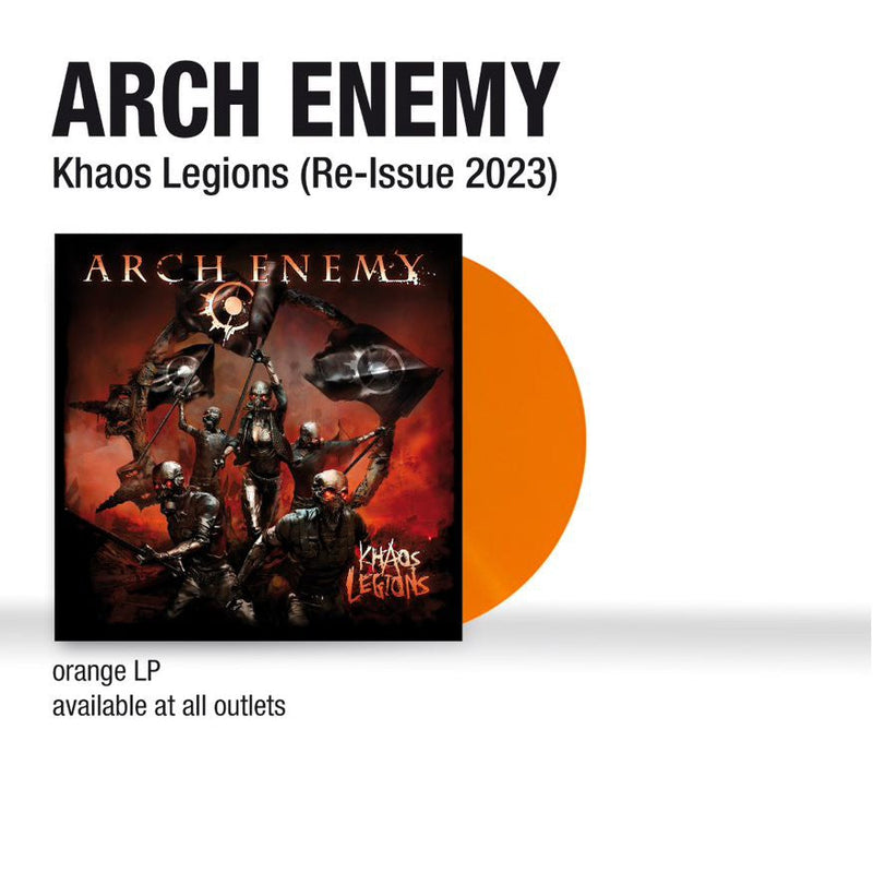 Khaos Legions on Arch Enemy bändin vinyyli LP-levy.